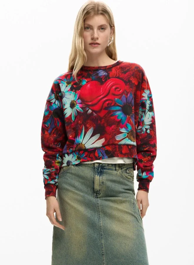 ديسيجوال سترة قلب مطبوعة